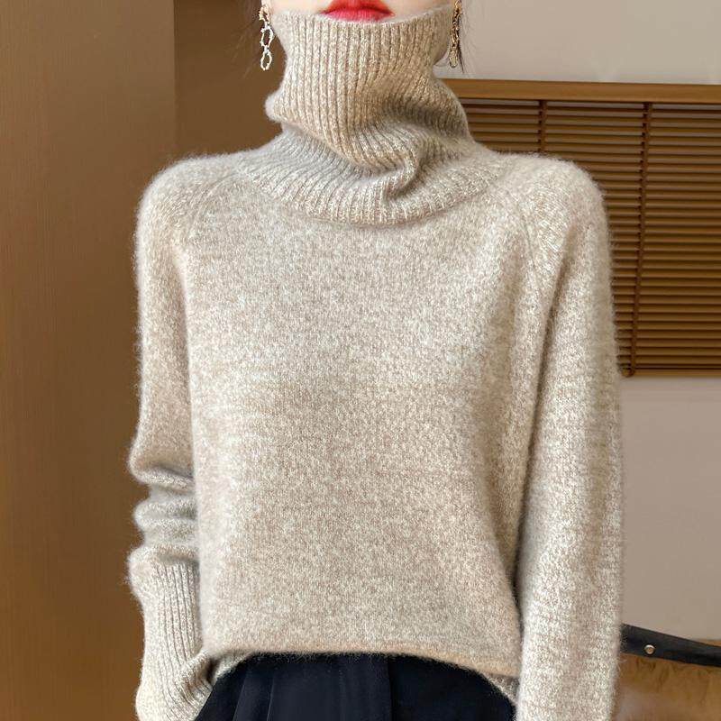 秋冬100%纯羊毛衫女高领加厚花纱针织毛衣宽松长袖保暖羊绒衫打底,淘宝优惠券,粉丝福利购,淘宝优惠卷