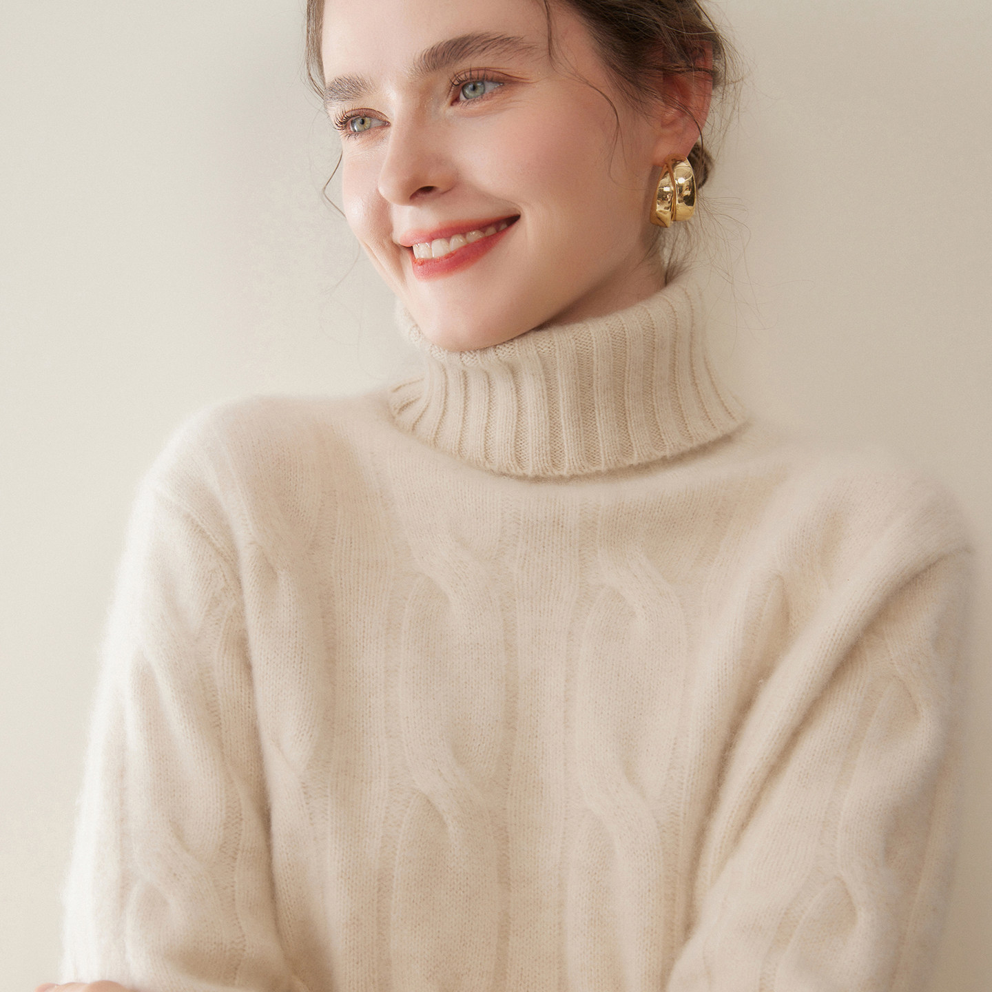 重磅五针三股加厚山羊绒衫女高领麻花针织长袖毛衣宽松打底羊毛衫,淘宝优惠券,粉丝福利购,淘宝优惠卷