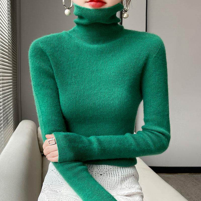 堆堆领100%纯羊毛衫女一线成衣无缝针织毛衣修身显瘦打底羊绒上衣,淘宝优惠券,粉丝福利购,淘宝优惠卷