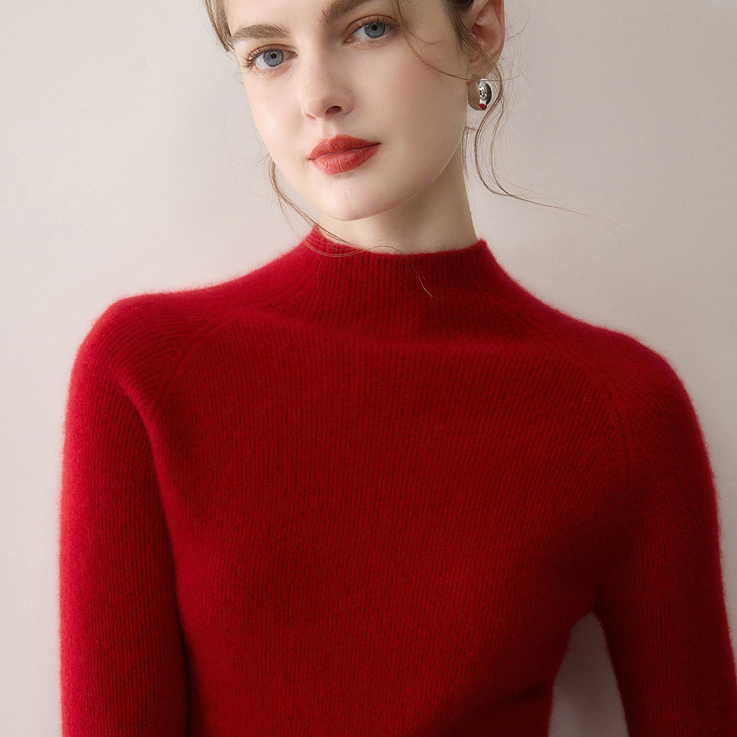 100%纯山羊绒衫女一线成衣半高领坑条针织毛衣修身无缝羊毛衫打底,淘宝优惠券,粉丝福利购,淘宝优惠卷