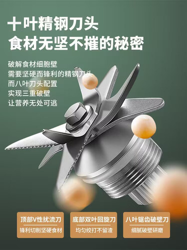 德国味源破壁机商用奶茶店多功能榨汁家用冰沙机豆浆打料理沙冰机 - 图3