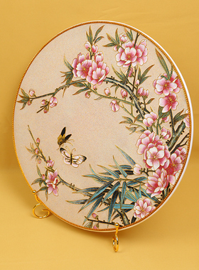 诗翼陶瓷新中式珐琅彩摆件