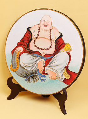 玄关抽象画诗翼掐丝珐琅彩坐盘