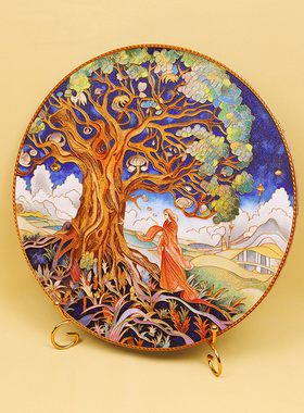 掐丝珐琅彩客厅玄关摆件铝