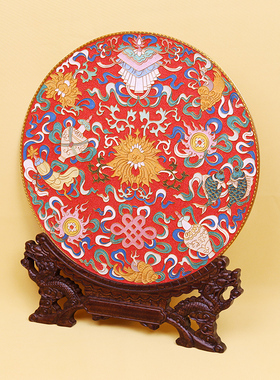 装饰礼品客厅坐盘诗翼铜新中式