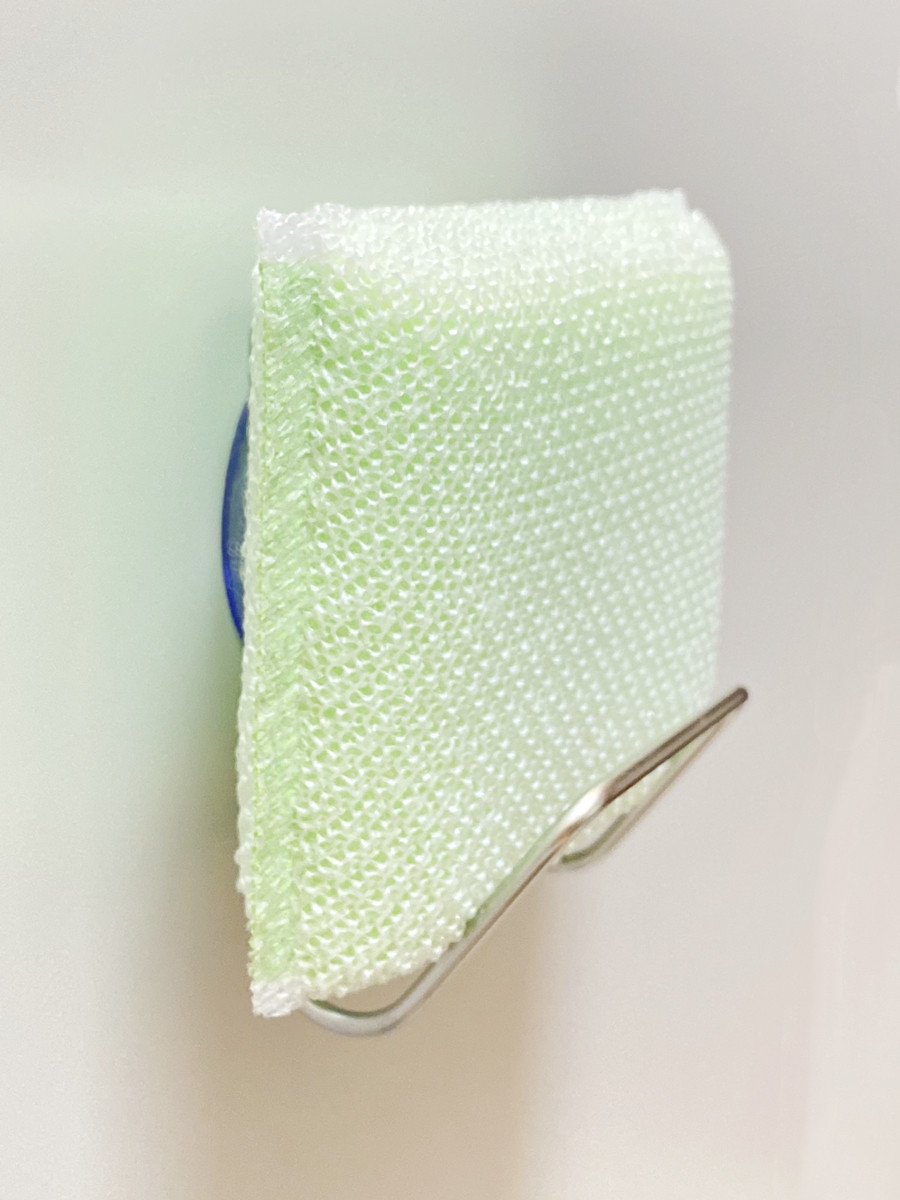 日本CAINZ海绵304不锈钢置物架免打孔带吸盘抹布收纳架沥水挂壁墙,淘宝优惠券,粉丝福利购,淘宝优惠卷