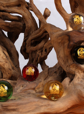 妙如意水晶球五路财神阵摆件