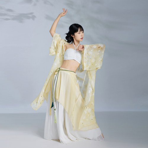 华丽独秀古典舞纱衣外披套装仙气飘飘古风爵士舞蹈服练功服表演服 - 图1