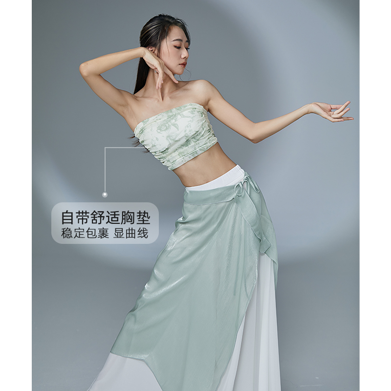 华丽独秀古风爵士套装古典舞练功服飘逸显瘦纱衣仙气舞蹈服练功服 - 图3