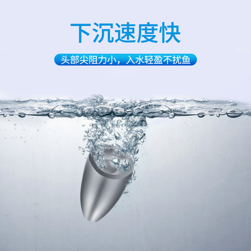 路亚专用子弹铅坠通心倒吊铅德州卡罗钓组远投防挂底坠子钓鱼线组 - 图1