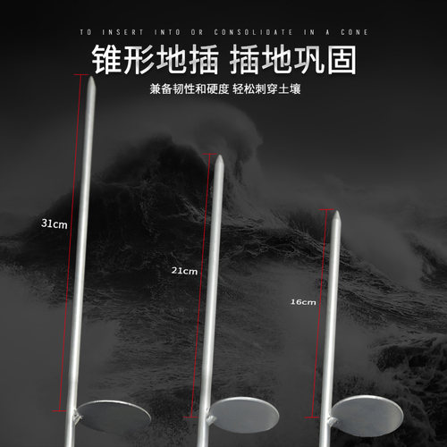 海竿地插鱼竿支架简易双圈支架固定海竿抛竿支撑架渔具用品配件 - 图1