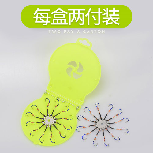 新款翻板钩套装海竿海杆抛竿爆炸鱼钩饵料钓鱼鱼勾八爪钩串钩盘钩 - 图2