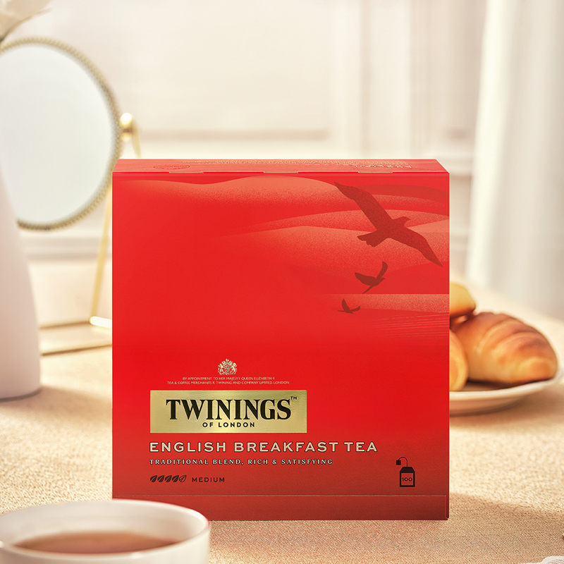 twinings川宁英式早餐红茶100入茶包锡兰阿萨姆奶茶量贩装下午茶