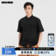 Lilan official micro-wide textured striped short-sleeved shirt for men
