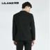 Bộ đồ Lilanz / Lilang phù hợp với nam thanh niên thêu màu đen sau khi mở bộ khóa Tây 18QXF331SA - Suit phù hợp vest nam Suit phù hợp