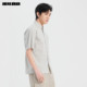 Lilang official slightly wide peak collar business short-sleeved shirt for men