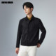 Lilang official faux suede embossed lapel jacket