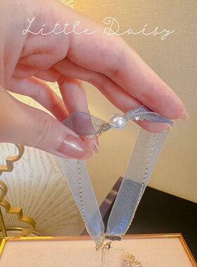 Little Daisy朦胧金色光泽珍珠颈饰 日系choker优雅温柔一颗珍珠