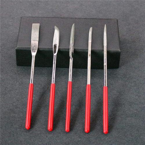 工业级3MM*140/4*160/5MM*180金刚石弯头扁平板圆形异形合金锉刀 - 图0
