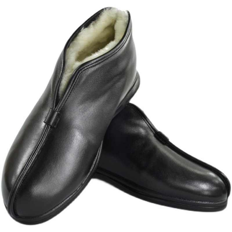 男棉鞋真皮羊毛一体老北京布鞋冬季中老年加绒保暖爸爸老头鞋老人,淘宝优惠券,粉丝福利购,淘宝优惠卷