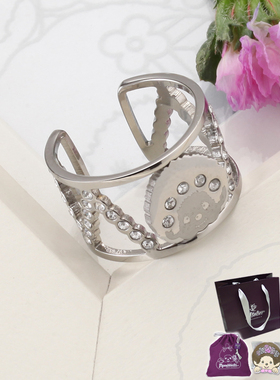 萌趣趣戒指开口日韩简约玫瑰金色