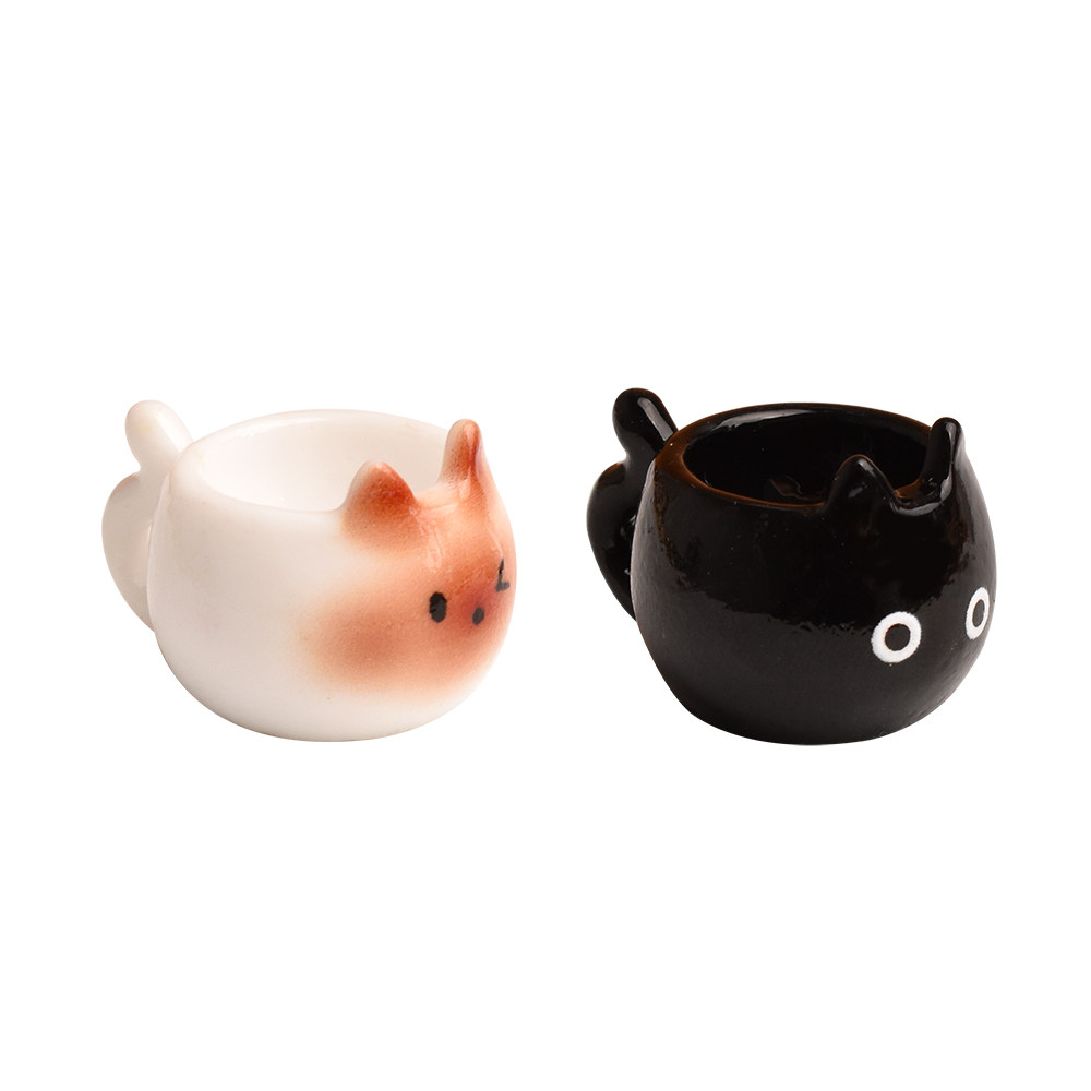 YQT迷你水杯卡通猫咪茶杯仿真陶瓷杯微缩世界场景布置减压玩具,淘宝优惠券,粉丝福利购,淘宝优惠卷