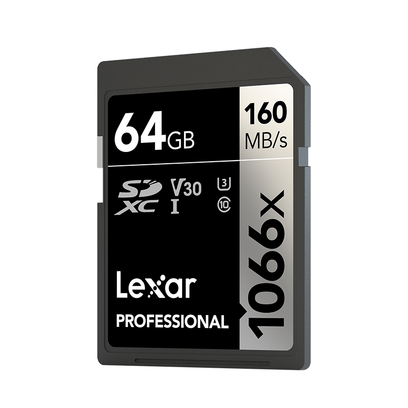 Lexar雷克沙SD卡64g相机内存卡1066x 4K SDXC 微单反摄像机存储卡 - 图0