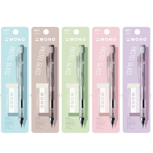 日本Tombow蜻蜓2025琉璃限定MONO摇摇出芯自动铅笔套装带橡皮DP - 图3