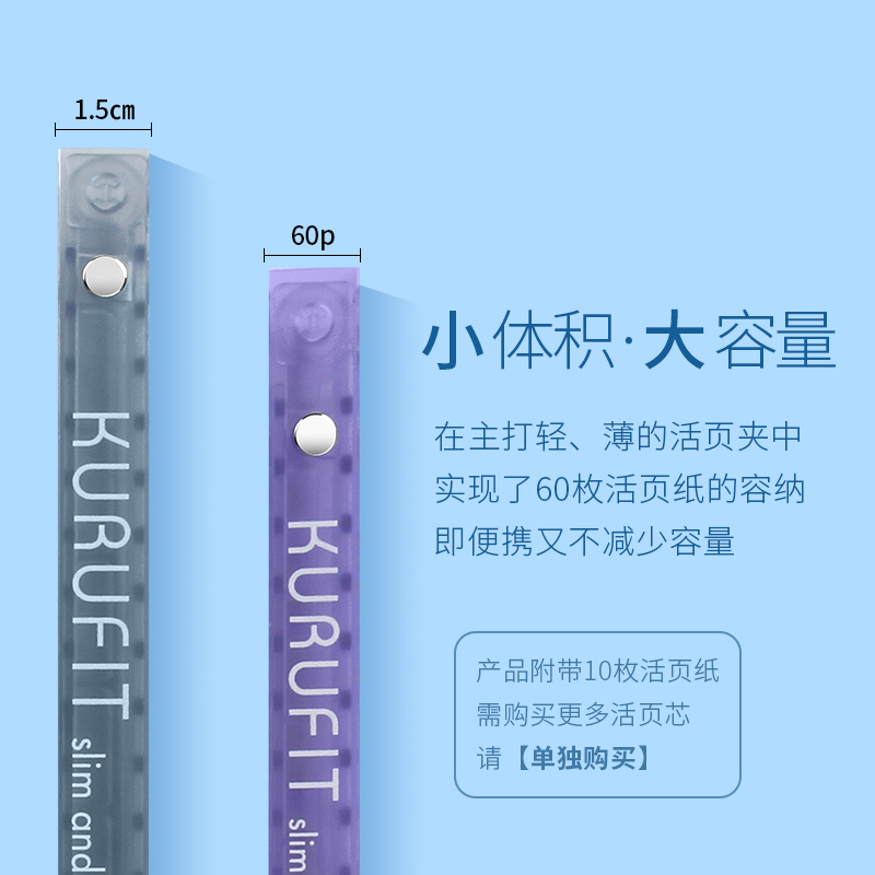 日本maruman满乐文活页本B5软皮轻薄简约KURUFIT可拆卸美乐麦-图1