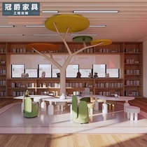 Sales Department Department of Childrens District Table and chairs Combined Early Education Center Library Kindergarten Reading Learning Painting Table Customized
