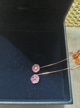 s925银配天然碧玺耳坠，三色可选，配对不易仅少量