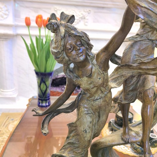 Fairy Dance Bronze Sculpture Authentic Antique Collection