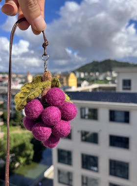 尼泊尔羊毛毡仿真葡萄包挂件车挂