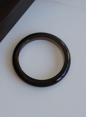 上班黑曜石手镯天然冰晶个性