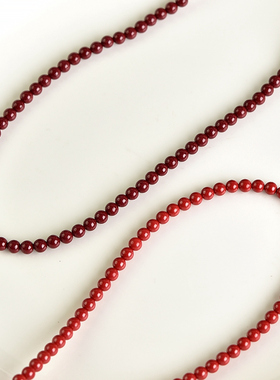 朱砂紫金砂圆珠项链锁骨链女