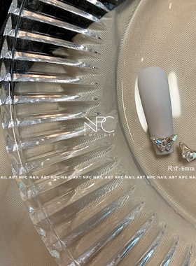 NPC美甲 蝶语 精致骑士蝴蝶三花瓣四叶草冰蓝葡萄超闪K9水晶钻石