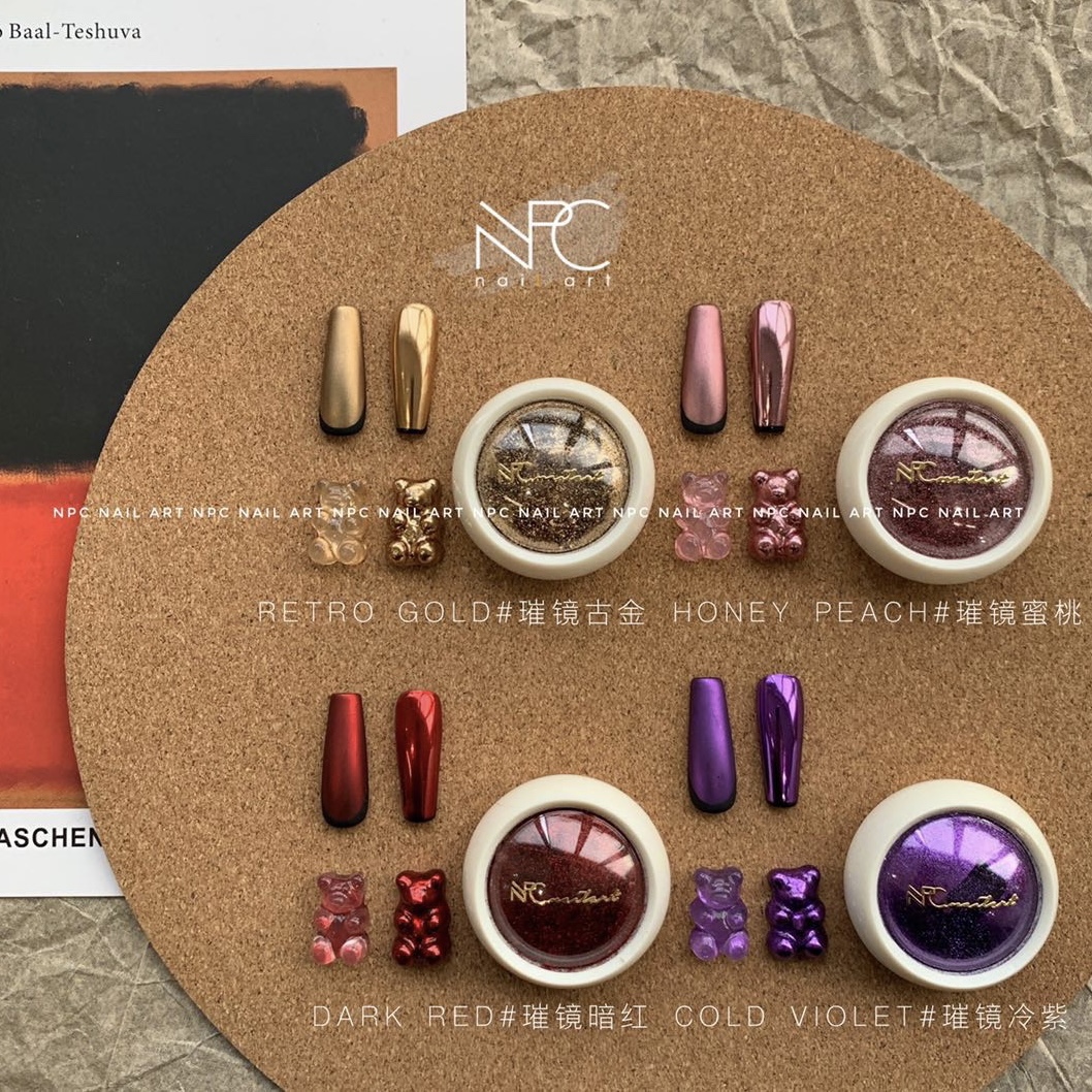 NPC独家 绝美璀镜粉 色彩成员可调眼影胶 照镜子的美甲魔镜金属粉 - 图3