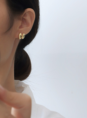前后两戴款ins风金属耳环女气质简约高级感小耳钉通勤设计感耳饰