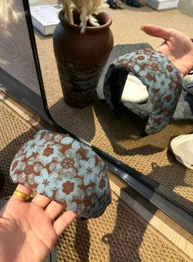 复古森系仙女发箍宽边压发显脸小百搭时尚洗脸头饰发饰水墨仙气发