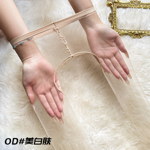 超薄0d丝袜性感K裆隐形透明免脱丝袜肉色光腿神器高级感黑丝袜女 - 图3