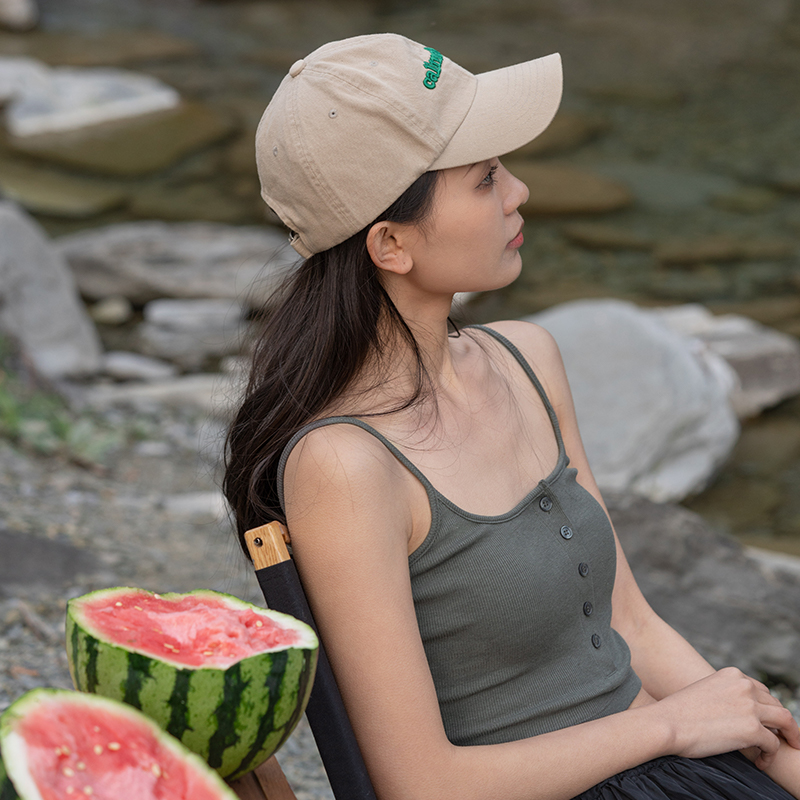 靴下物吊带背心女内搭带胸垫白