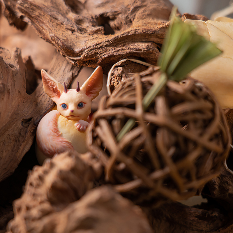 末那末匠丨高木アキノリ《蛋宠-06》大耳狐可爱潮玩艺术手办 - 图2