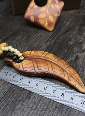 necklace棉麻风长项链复古树叶