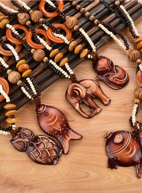 春夏复古民族风长裙necklace项链