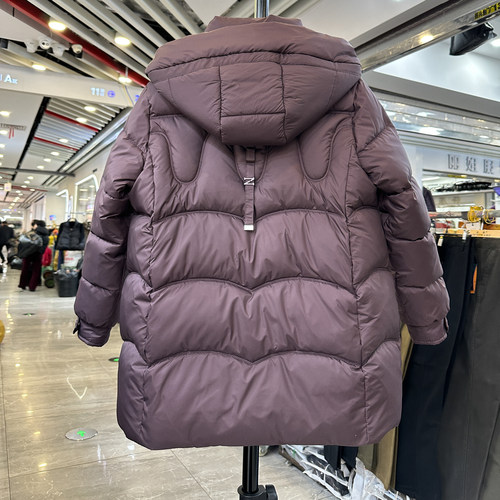 妈妈装连帽中长款棉服女宽松加厚保暖黑色外套冬季新款石墨烯棉袄 - 图3