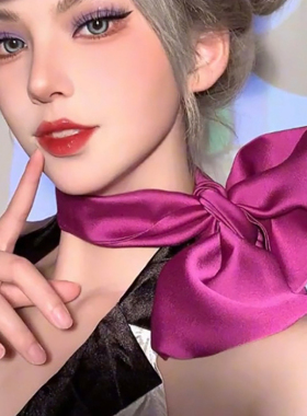 汤姆梦中情猫紫色蝴蝶结项链