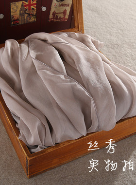 藕色大尺寸桑蚕丝防晒围巾女士