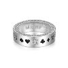 MMNF black and red plum pavé diamond enamel ring