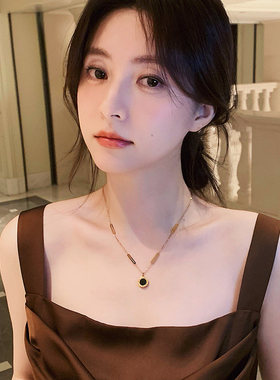双面钛钢项链轻奢小众高级感