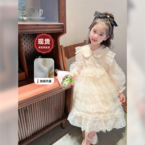 Girls dress Loretta princess Loretta princess dress little girl autumn clothing 2023 new CUHK Trendy Ocean Gas Skirt Tide